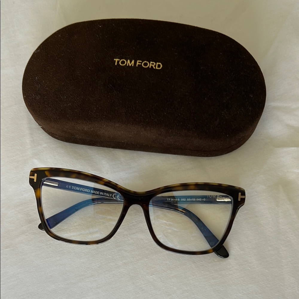 Tom Ford Women's Tortoise Blue Light Eyeglasses